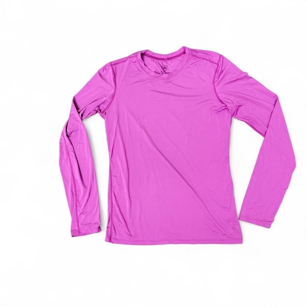 REI Women's M hot pink purple long sleeve shirt NWOT athleisure gorpcore barbie
